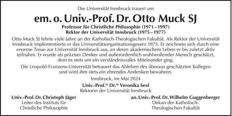 Otto Muck SJ Bild