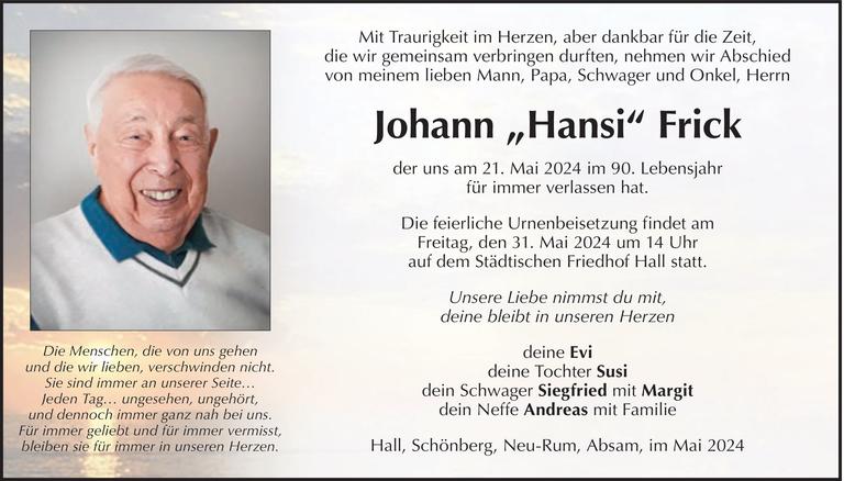 Johann Hansi Frick Bild