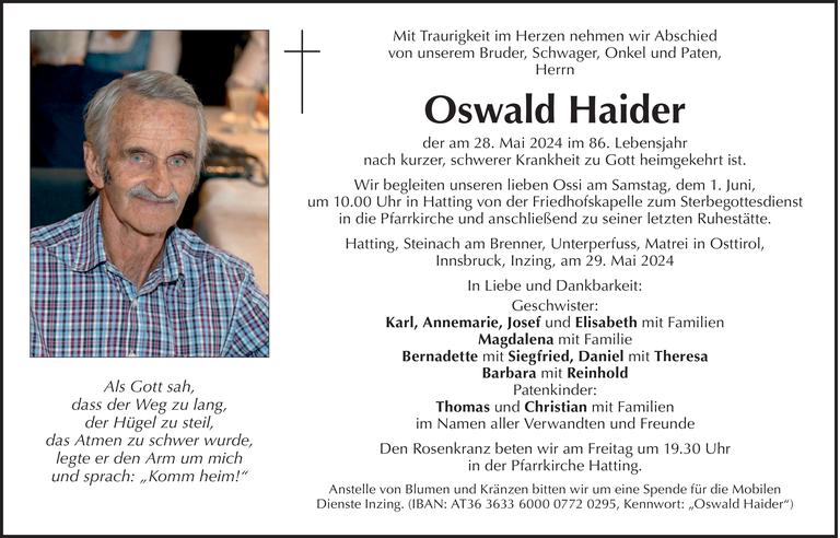 Oswald Haider  Bild