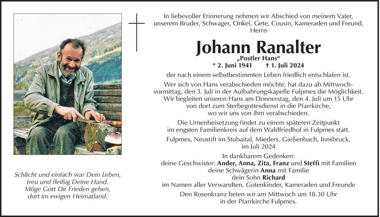 Johann Ranalter Bild