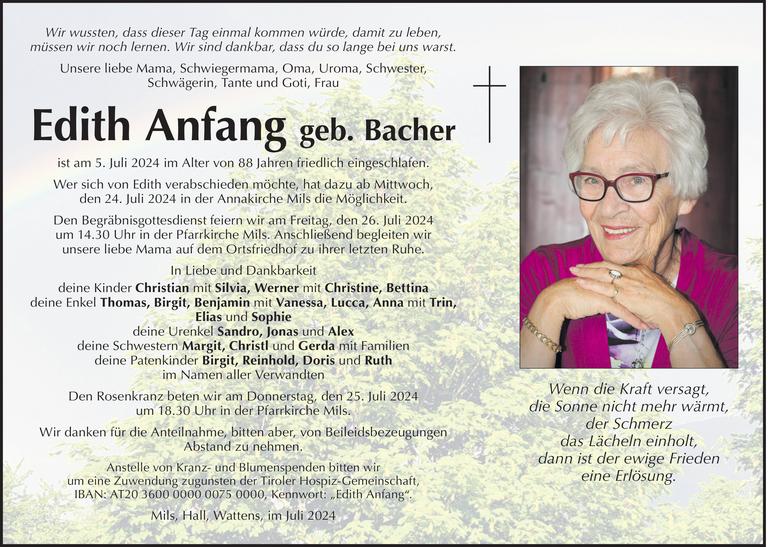 Edith Anfang Bild