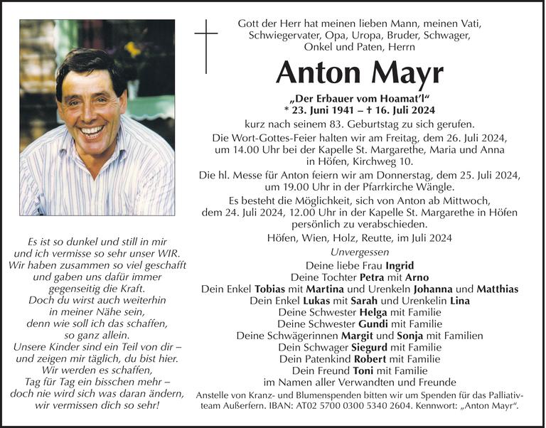 Anton Mayr Bild