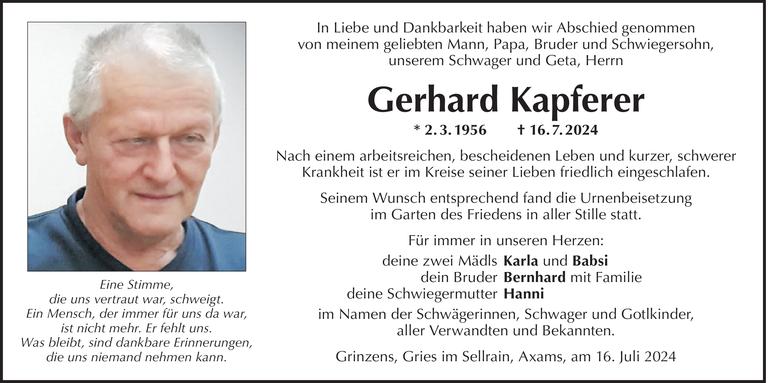 Gerhard Kapferer Bild