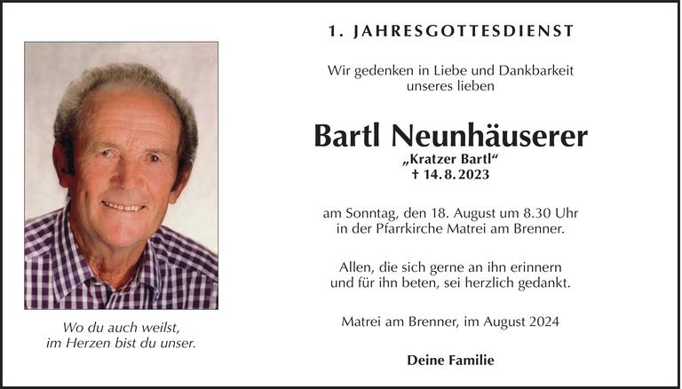 Bartl Neunhäuserer Bild