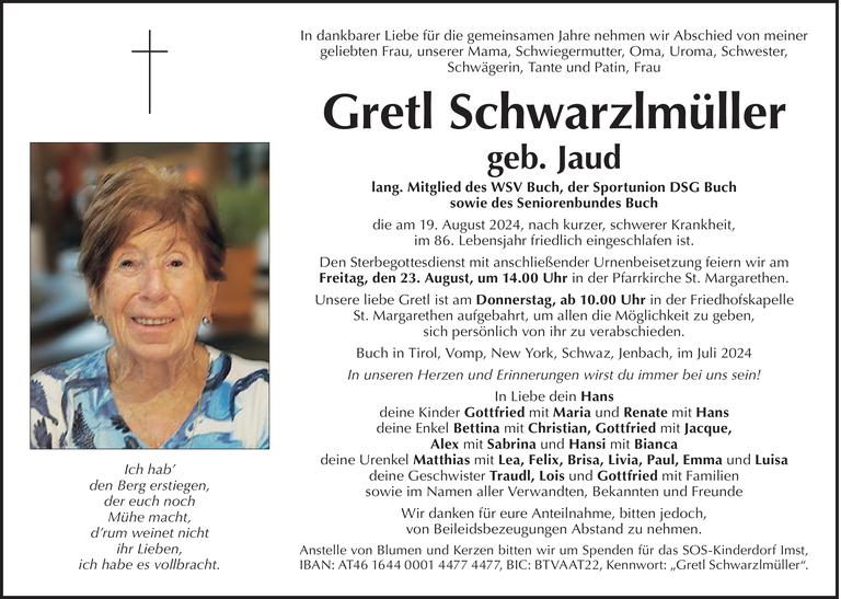 Gretl Schwarzlmüller Bild