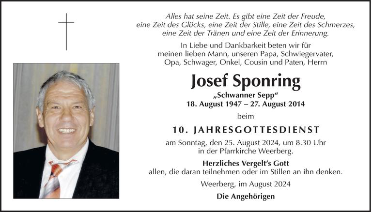 Josef Sponring Bild