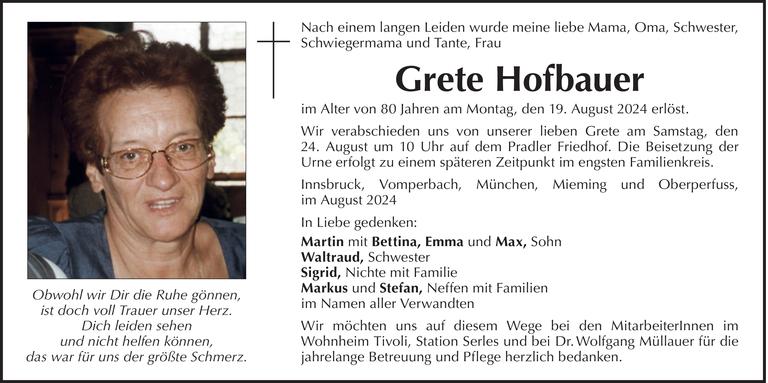 Grete Hofbauer Bild