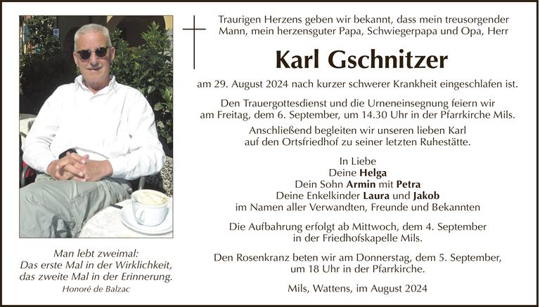 Karl Gschnitzer Bild