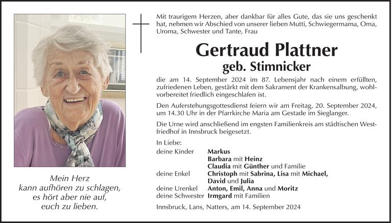 Gertraud Plattner Bild