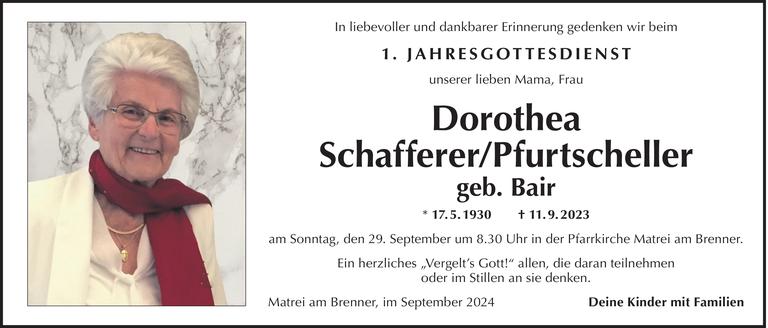 Dorothea  Schafferer-Pfurtscheller Bild