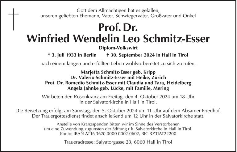 Winfried Wendelin Leo Schmitz-Esser Bild