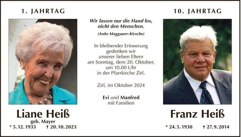 Liane und Franz Heiß Bild