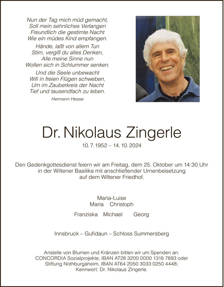 Nikolaus Zingerle Bild