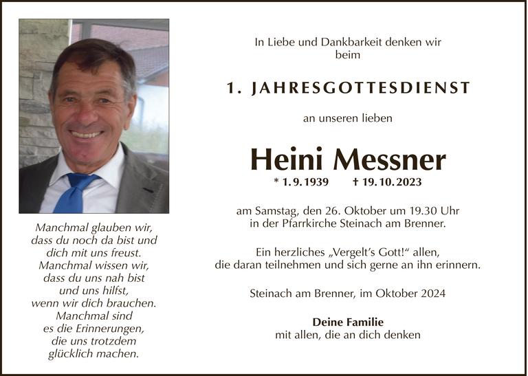 Heini Messner Bild