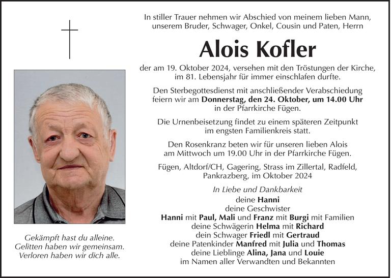 Alois Kofler Bild