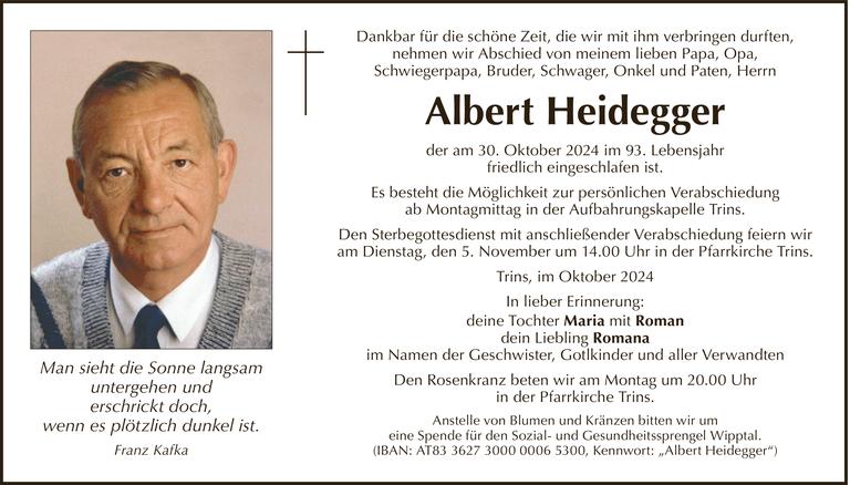 Albert Heidegger Bild