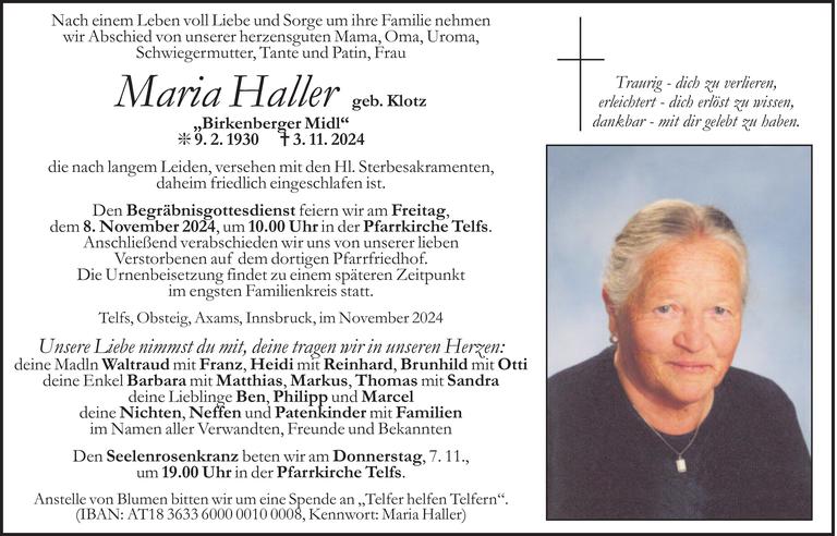 Maria Haller Bild