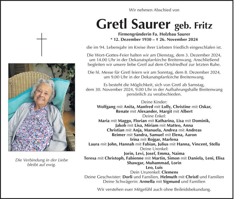 Gretl Saurer Bild