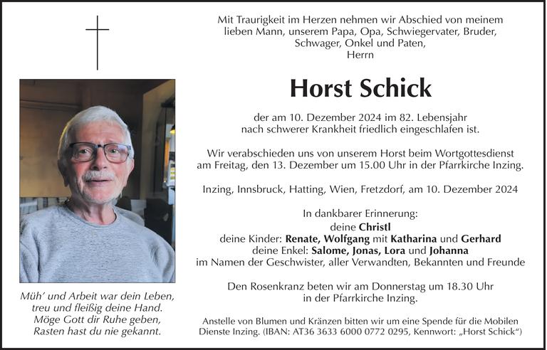 Horst Schick Bild