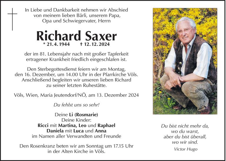 Richard Saxer Bild