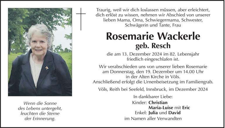 Rosemarie Wackerle Bild