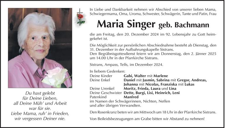 Maria Singer Bild