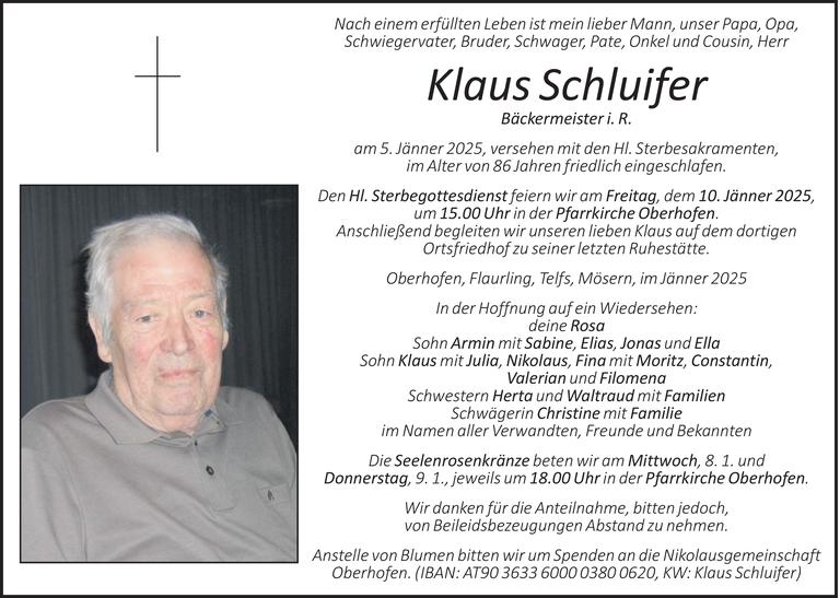 Klaus Schluifer Bild