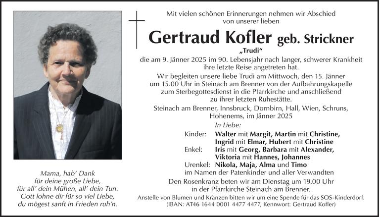 Gertraud Kofler Bild