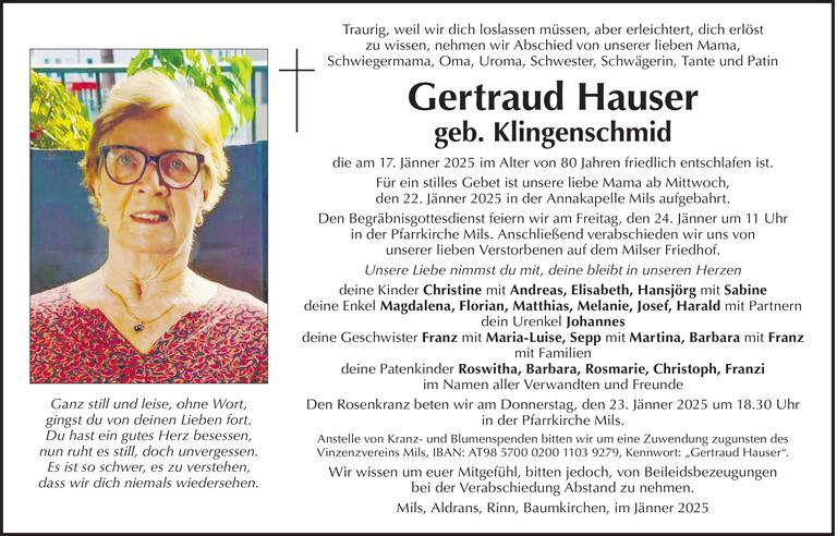 Gertraud  Hauser Bild