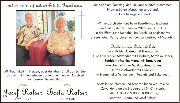 Berta und Josef Ralser Bild