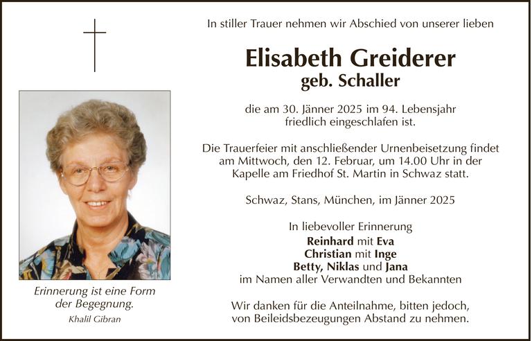 Elisabeth Greiderer Bild