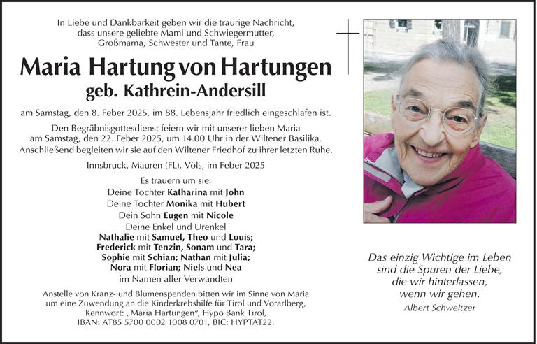 Maria Hartung von Hartungen Bild