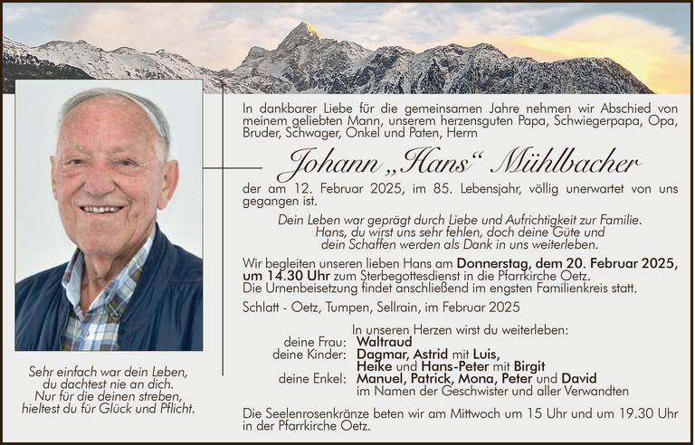 Johann Mühlbacher