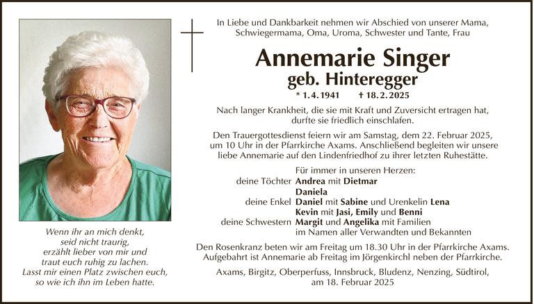 Annemarie Singer