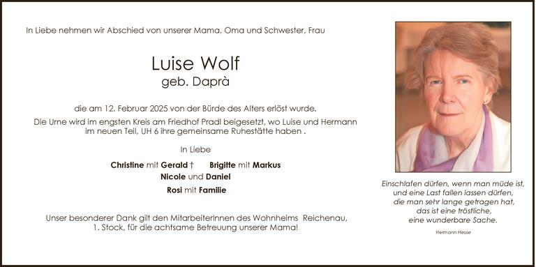 Luise Wolf Bild
