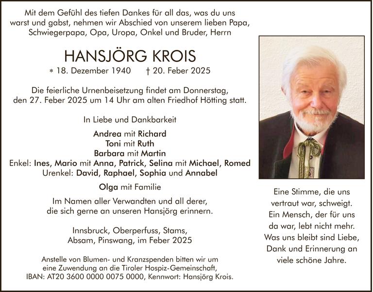 Hansjörg Krois Bild