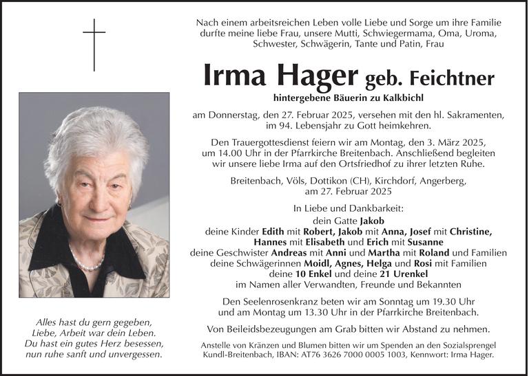 Irma Hager Bild