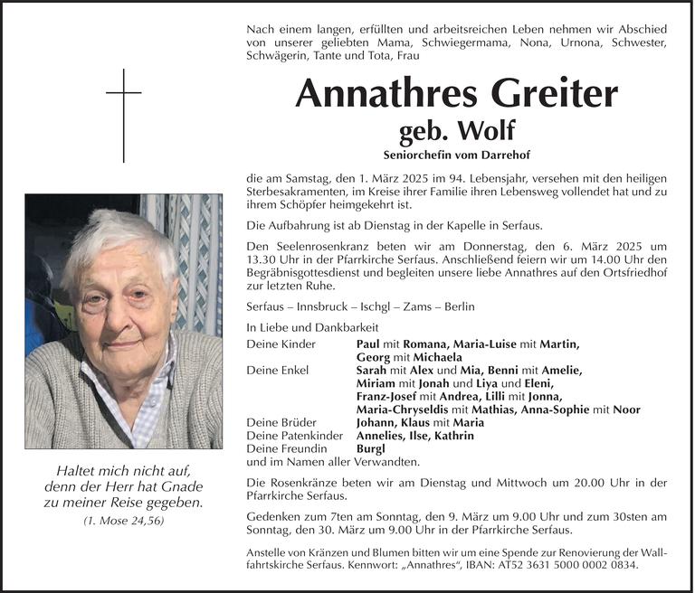 Annathres Greiter Bild