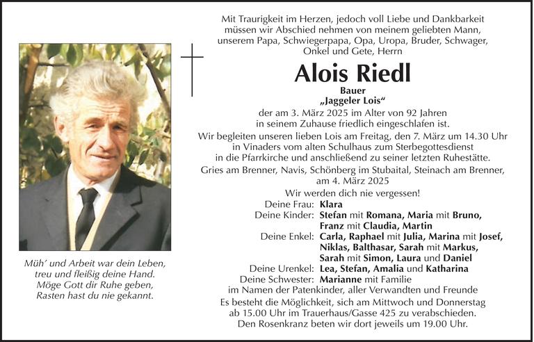Alois Riedl Bild