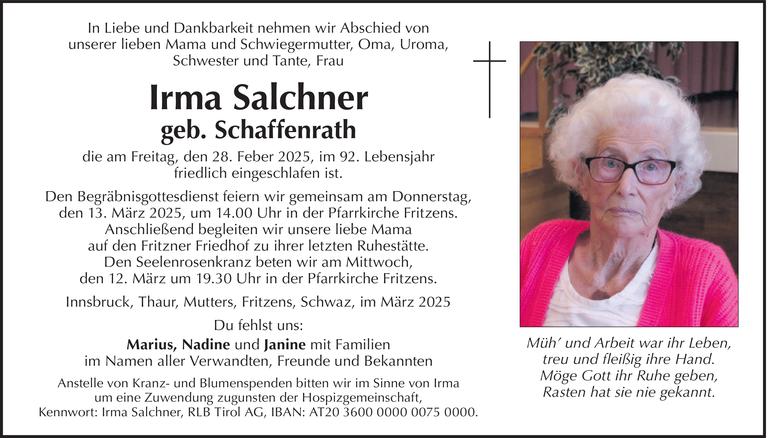 Irma Salchner Bild