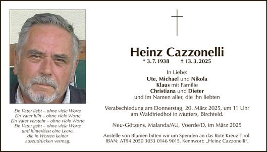 Heinz Cazzonelli Bild