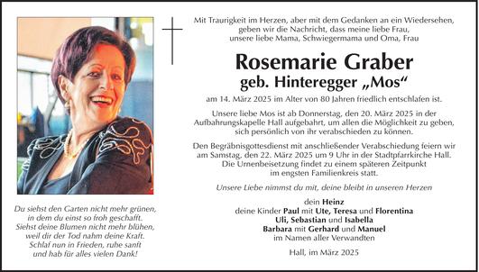 Rosemarie Graber Bild