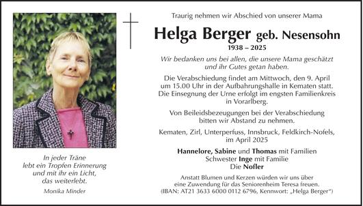 Helga Berger Bild