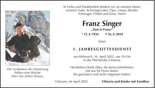 Franz Singer Bild