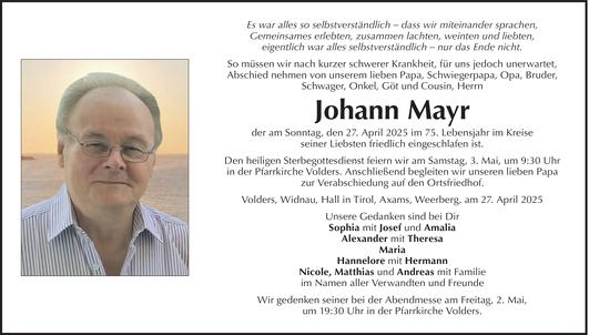 Johann Mayr Bild