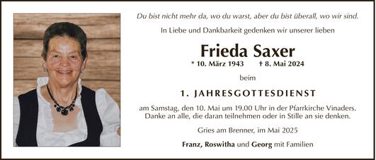 Frieda Saxer Bild