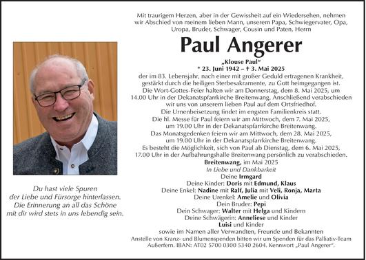 Paul Angerer Bild