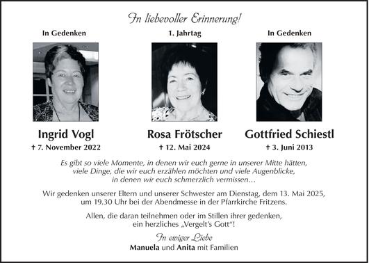 Rosa, Gottfried, Ingrid Frötscher, Schiestl, Vogl Bild