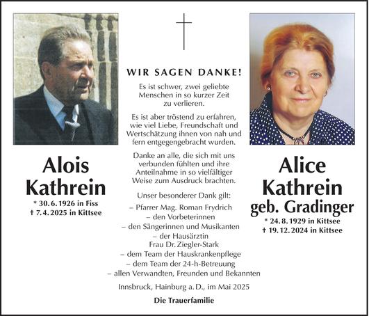 Alois und Alice Kathrein Bild