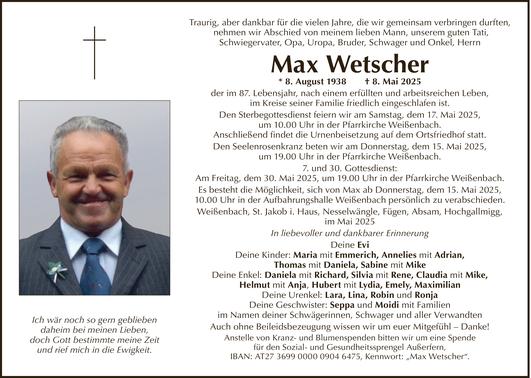 Max Wetscher Bild